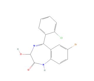 3-Hydroxyphenazepam (CAS 70030-11-4) - chemical structure image