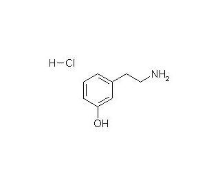 3-Hydroxyphenethylamine hydrochloride (CAS 3458-98-8) - chemical structure image