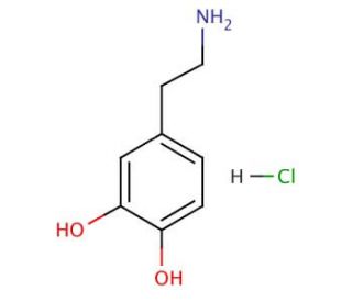 3-Hydroxytyramine, Hydrochloride (CAS 62-31-7) - chemical structure image