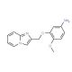 3-{imidazo[1,2-a]pyridin-2-ylmethoxy}-4-methoxyaniline - chemical structure image