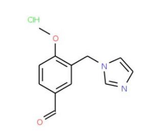 3-Imidazol-1-ylmethyl-4-methoxy-benzaldehydehydrochloride - chemical structure image