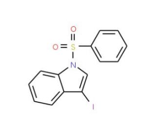 3-Iodo-1-(phenylsulfonyl)indole (CAS 80360-14-1) - chemical structure image
