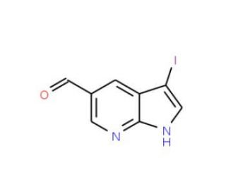 3-Iodo-1H-pyrrolo[2,3-b]pyridine-5-carbaldehyde (CAS 900514-07-0) - chemical structure image