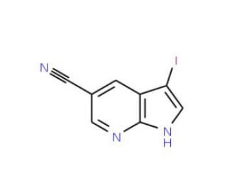 3-Iodo-1H-pyrrolo[2,3-b]pyridine-5-carbonitrile (CAS 757978-11-3) - chemical structure image