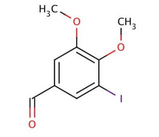 3-Iodo-4,5-dimethoxybenzaldehyde (CAS 32024-15-0) - chemical structure image