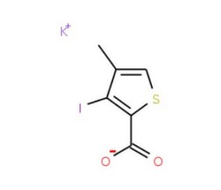 3-Iodo-4-methylthiophene-2-carboxylic acid potassium salt - chemical structure image
