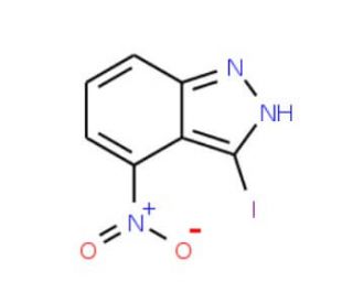 3-Iodo-4-nitro-1H-indazole (CAS 885521-22-2) - chemical structure image