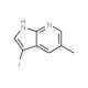 3-Iodo-5-methyl-1H-pyrrolo[2,3-b]pyridine (CAS 1138443-83-0) - chemical structure image