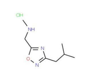 [(3-Isobutyl-1,2,4-oxadiazol-5-yl)methyl]-methylamine hydrochloride - chemical structure image