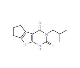 3-isobutyl-2-mercapto-3,5,6,7-tetrahydro-4H-cyclopenta[4,5]thieno[2,3-d]pyrimidin-4-one - chemical structure image
