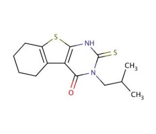 3-Isobutyl-2-mercapto-5,6,7,8-tetrahydro-3H-benzo[4,5]thieno[2,3-d]pyrimidin-4-one - chemical structure image