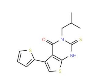 3-isobutyl-2-mercapto-5-thien-2-ylthieno[2,3-d]pyrimidin-4(3H)-one - chemical structure image