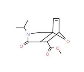 3-Isobutyl-4-oxo-10-oxa-3-aza-tricyclo-[5.2.1.0*1,5*]dec-8-ene-6-carboxylic acid (CAS 436855-63-9) - chemical structure image