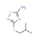 3-Isobutylsulfanyl-[1,2,4]thiadiazol-5-ylamine - chemical structure image