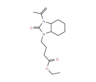 3-Isopropenyl-2-oxo-1-benzimidazolinebutyric Acid Ethyl Ester (CAS 116199-87-2) - chemical structure image