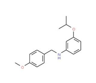 3-Isopropoxy-N-(4-methoxybenzyl)aniline - chemical structure image