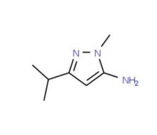 3-Isopropyl-1-methyl-1H-pyrazol-5-amine (CAS 3702-12-3) - chemical structure image