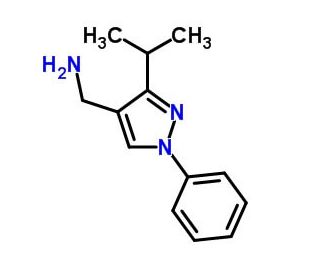 (3-isopropyl-1-phenyl-1H-pyrazol-4-yl)methylamine - chemical structure image