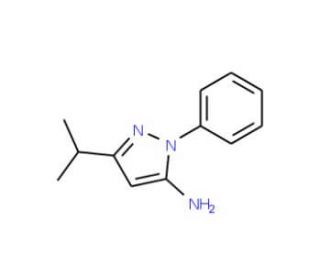 3-Isopropyl-1-phenyl-1H-pyrazol-5-amine - chemical structure image
