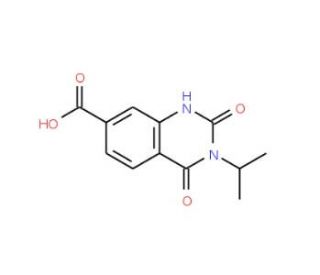 3-isopropyl-2,4-dioxo-1,2,3,4-tetrahydroquinazoline-7-carboxylic acid - chemical structure image