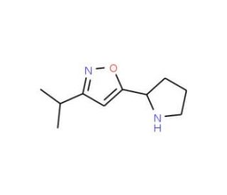 3-Isopropyl-5-pyrrolidin-2-ylisoxazole - chemical structure image