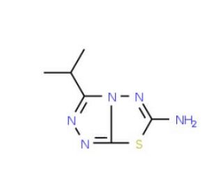 3-Isopropyl[1,2,4]triazolo[3,4-b][1,3,4]-thiadiazol-6-amine (CAS 893746-03-7) - chemical structure image