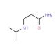 3-(Isopropylamino)propanamide (CAS 20101-89-7) - chemical structure image
