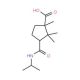 3-Isopropylcarbamoyl-1,2,2-trimethyl-cyclopentanecarboxylic acid - chemical structure image