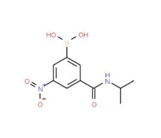 3-(Isopropylcarbamoyl)-5-nitrobenzeneboronic acid (CAS 871332-83-1) - chemical structure image