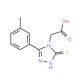 [3-mercapto-5-(3-methylphenyl)-4H-1,2,4-triazol-4-yl]acetic acid - chemical structure image