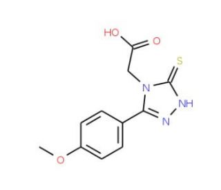 [3-mercapto-5-(4-methoxyphenyl)-4H-1,2,4-triazol-4-yl]acetic acid - chemical structure image