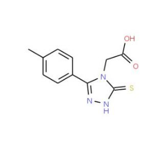 [3-mercapto-5-(4-methylphenyl)-4H-1,2,4-triazol-4-yl]acetic acid - chemical structure image
