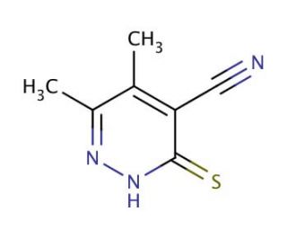 3-mercapto-5,6-dimethylpyridazine-4-carbonitrile - chemical structure image