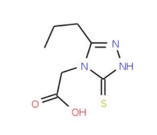 (3-mercapto-5-propyl-4H-1,2,4-triazol-4-yl)acetic acid - chemical structure image