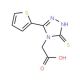 (3-mercapto-5-thien-2-yl-4H-1,2,4-triazol-4-yl)acetic acid - chemical structure image