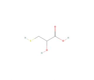 3-Mercaptolactic Acid (CAS 2614-83-7) - chemical structure image