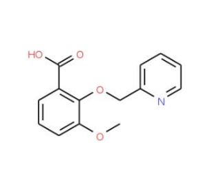 3-Methoxy-2-(pyridin-2-ylmethoxy)-benzoic acid - chemical structure image