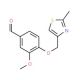 3-methoxy-4-[(2-methyl-1,3-thiazol-4-yl)methoxy]benzaldehyde - chemical structure image