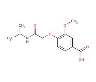 3-methoxy-4-[(propan-2-ylcarbamoyl)methoxy]benzoic acid - chemical structure image