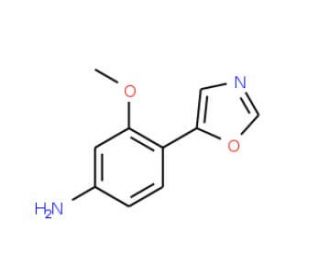 3-Methoxy-4-(1,3-oxazol-5-yl)aniline (CAS 198821-79-3) - chemical structure image