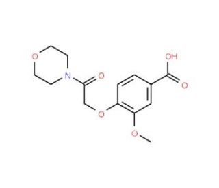 3-Methoxy-4-(2-morpholin-4-yl-2-oxo-ethoxy)-benzoic acid - chemical structure image