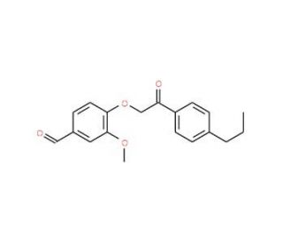 3-Methoxy-4-[2-oxo-2-(4-propyl-phenyl)-ethoxy]-benzaldehyde - chemical structure image