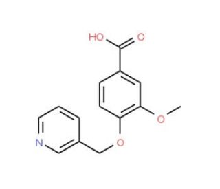 3-methoxy-4-(pyridin-3-ylmethoxy)benzoic acid - chemical structure image