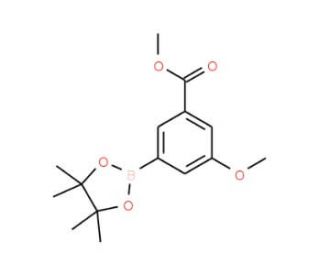 3-Methoxy-5-(methoxycarbonyl)phenylboronic acid, pinacol ester (CAS 889654-06-2) - chemical structure image
