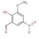 3-Methoxy-5-nitrosalicylaldehyde (CAS 17028-61-4) - chemical structure image