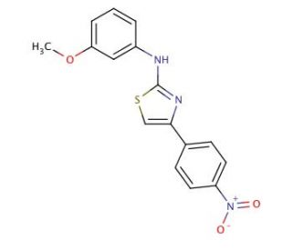 (3-Methoxy-phenyl)-[4-(4-nitro-phenyl)-thiazol-2-yl]-amine - chemical structure image