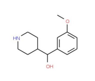 (3-Methoxy-phenyl)-piperidin-4-yl-methanol (CAS 1082502-18-8) - chemical structure image