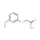 3-Methoxy-phenylthioacetic acid (CAS 3996-32-5) - chemical structure image