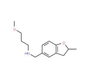(3-Methoxy-propyl)-(2-methyl-2,3-dihydro-benzofuran-5-ylmethyl)-amine - chemical structure image