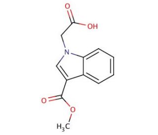 [3-(methoxycarbonyl)-1H-indol-1-yl]acetic acid - chemical structure image